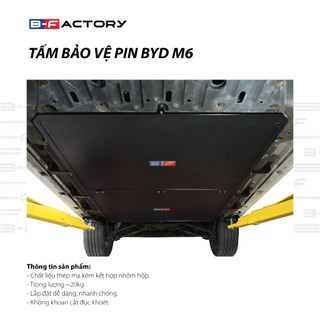 Tấm Bảo Vệ Pin 2 Lớp BYD M6 | Nhôm hộp 2 Lớp, Sơn Tĩnh Điện Đen, Dày 1 cm | B-Factory Made in Vietnam