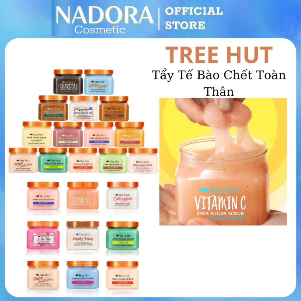 [Đủ Mùi-Đủ Size] Tẩy Da Chết Toàn Thân Tree Hut Shea Sugar Scrub