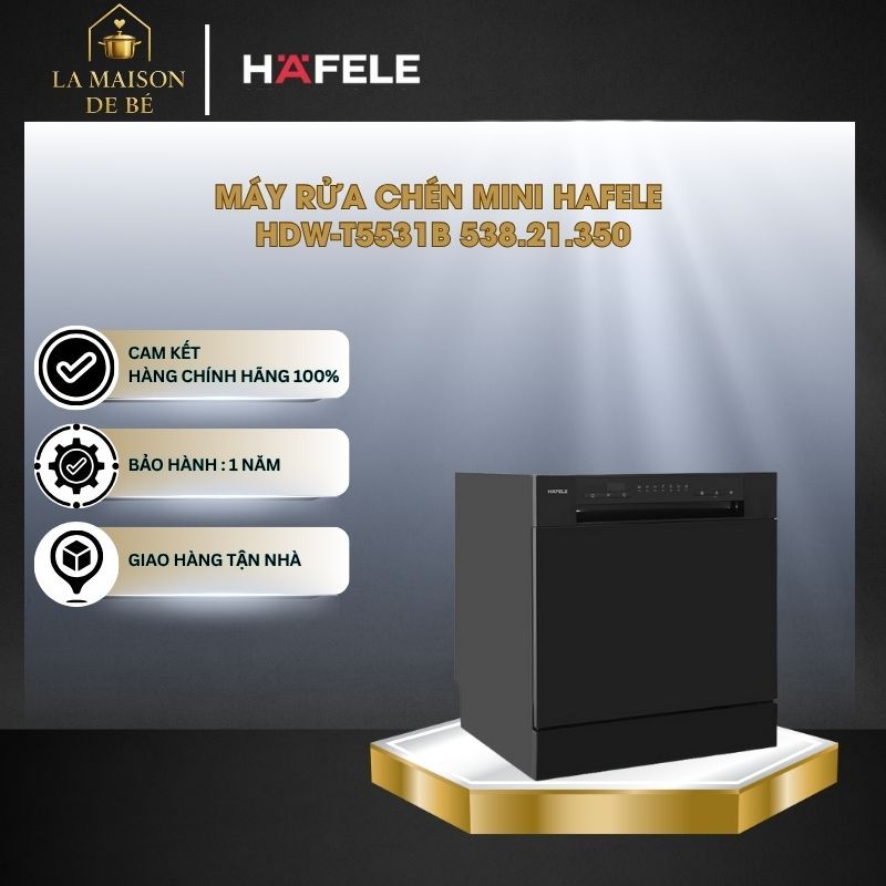 Máy rửa chén mini Hafele 538.21.350, Dung tích 8 bộ đồ ăn Châu Âu, 7 chế độ linh hoạt - LMS