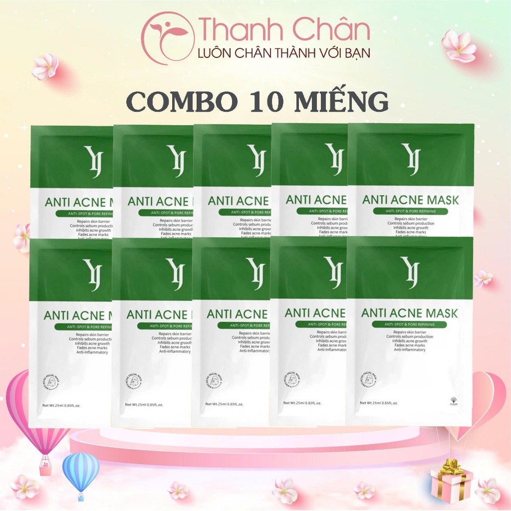 (COMBO) Mặt nạ Yuejin Anti Acne Mask