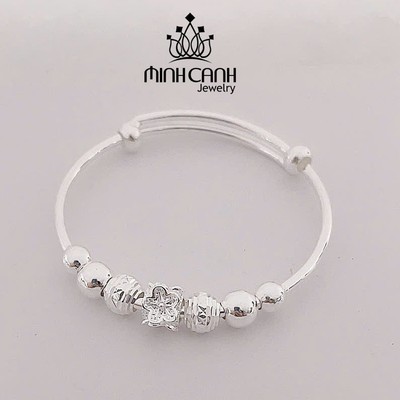 Vòng Bạc Cho Bé Gái Mix Hoa Mai - Minh Canh Jewelry