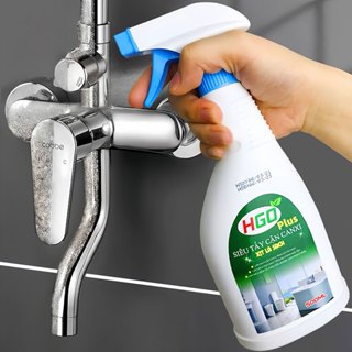 Tẩy Cặn Canxi Nhà Tắm HGO PLUS, Tẩy Cặn Canxi Inox, Kính, Bồn Cầu, Gạch Men, Lavabo 500ml