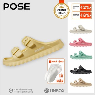 [SIÊU NHẸ] Dép POSE P1249701 quai đôi khoá Classic chất liệu EVA cao cấp nam nữ ôm chân mềm mại siêu nhẹ, màu pastel nữ