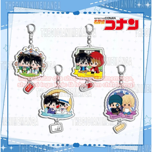 Móc khóa DETECTIVE CONAN ver CHIBI NGÂY THƠ Thám Tử Lừng Danh in hình anime chibi Mica trong acrylic