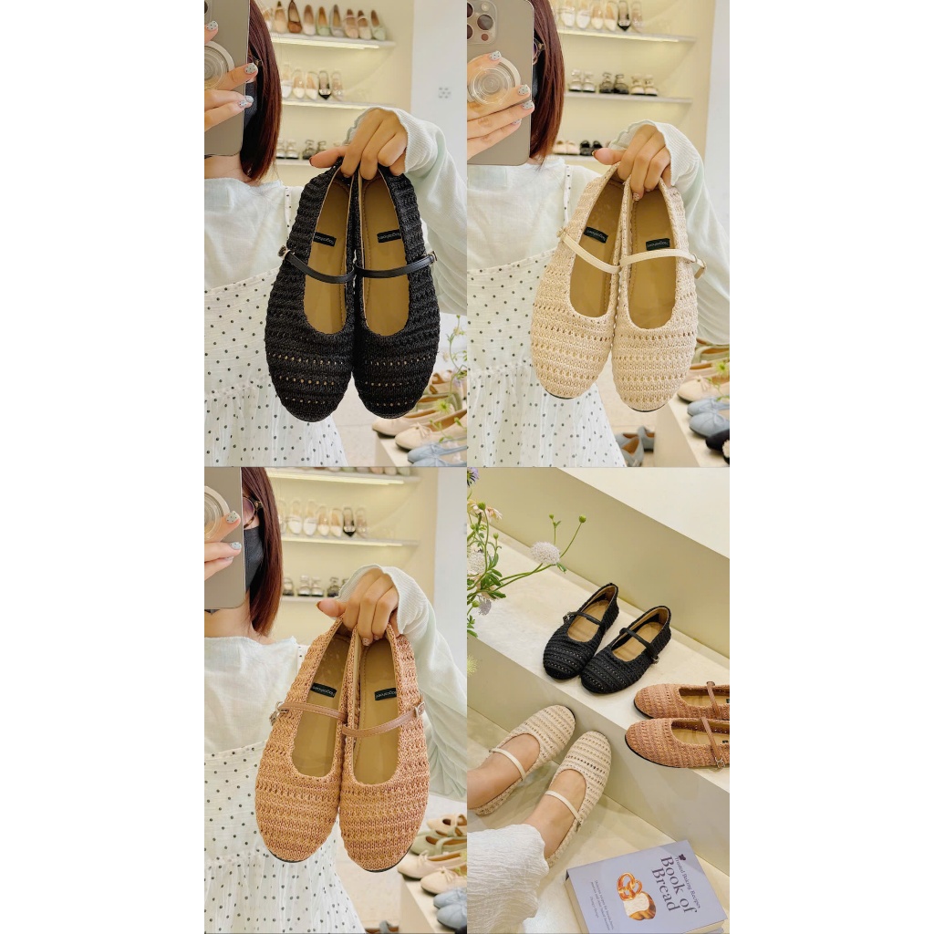 GIÀY BÚP BÊ NAGASHOES MŨI TRÒN GIẢ CỐI NAB111