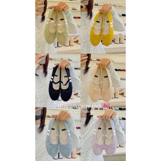 [ FORM RỘNG LÙI 1 SIZE ] GIÀY BÚP BÊ NAGASHOES MŨI VIỀN CHỈ ĐÍNH NƠ NAB112