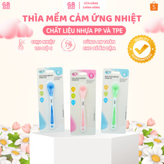 Thìa mềm báo nóng, cảm ứng nhiệt, thìa ăn dặm cho bé Gbbaby