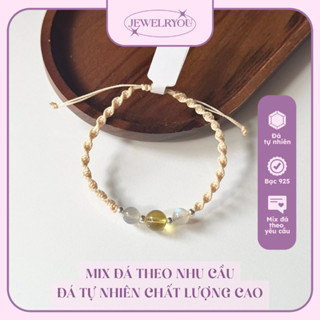 Vòng tay ADN dây sáp Jewelryou đá năng lượng tình duyên may mắn công việc học tập - Jew49