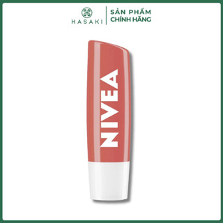 Son Dưỡng Môi Hương Đào Nivea Peach Shine Lip Balm 4.8g Hasaki sản phẩm chính hãng