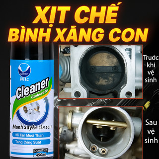  Combo 2 Chai Xịt chế hòa khí Xe máy Ô Tô xịt vệ sinh Bình xăng con xịt vệ sinh chế hòa khí 