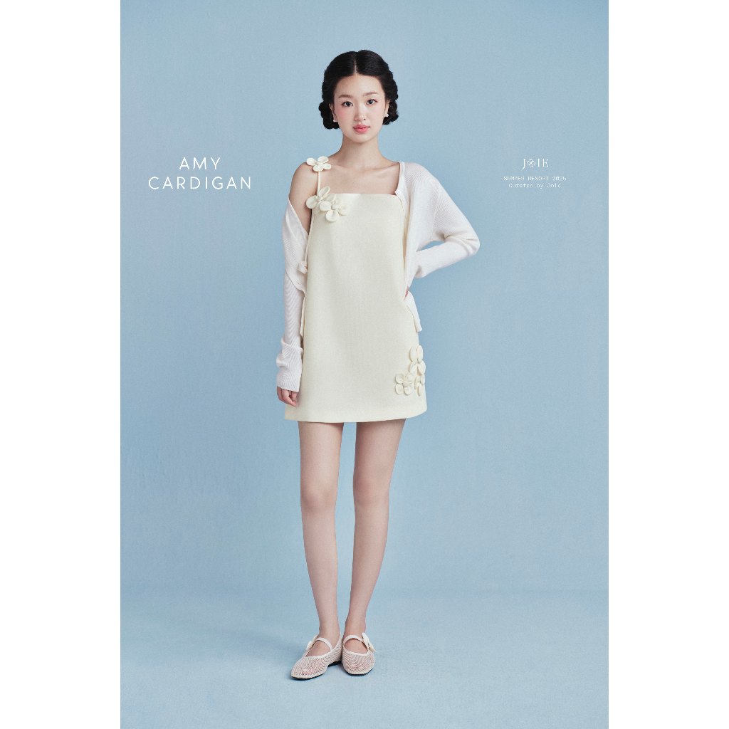 JOIE DES ROSES - Áo khoác cardigan dáng suông tay dài cổ tròn Amy Cardigan