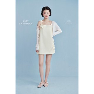 JOIE DES ROSES - Áo khoác cardigan dáng suông tay dài cổ tròn Amy Cardigan