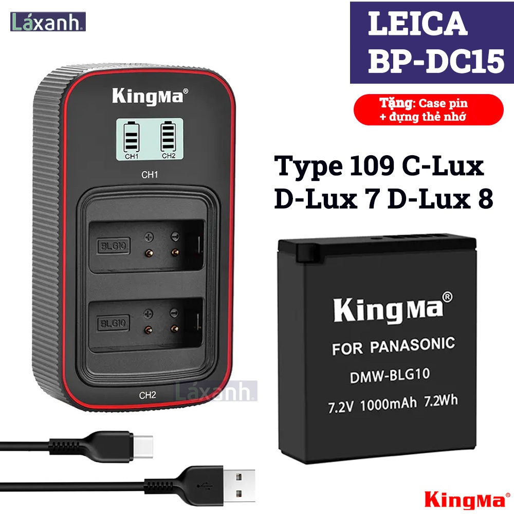 LEICA BP-DC15 | Pin và Dock sạc máy ảnh Leica C-Lux D-Lux 8  D-Lux 7 Type 109 Typ109 leica dc15 dlux