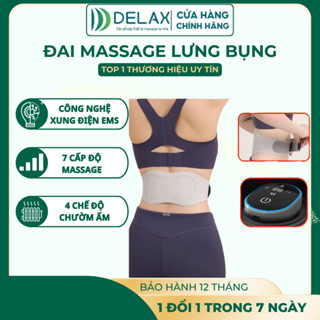 Đai Massage Bụng Lưng DELAX DSB03 – Chườm Nóng, Xung Điện EMS, Giảm Đau, Thư Giãn, Săn Chắc Da