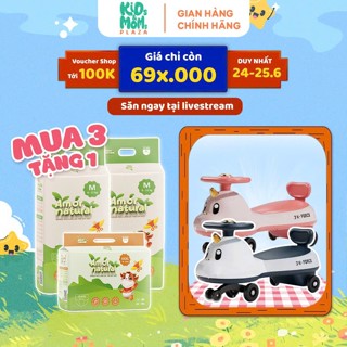 (4A) [TẶNG XE LẮC HẢI CẨU] COMBO 4 BỊCH tã/bỉm quần/dán Amor Natural siêu mỏng, thấm size NB/S/M/L/XL/2XL/3XL/4XL