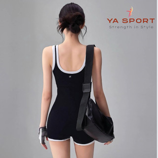  YASPORT- Set Bộ Jumpsuit Tập Gym Nữ Cao Cấp AL0 - Jumpsuit Quần Ngắn Tập Yoga Pilates YS183.HK1312W Chất Liệu Cao Cấp 