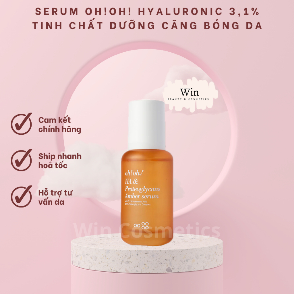 [Hàng công ty] Serum OhOh Hyaluronic 3,1% Tinh Chất Dưỡng Căng Bóng Da 30ml - ohoh