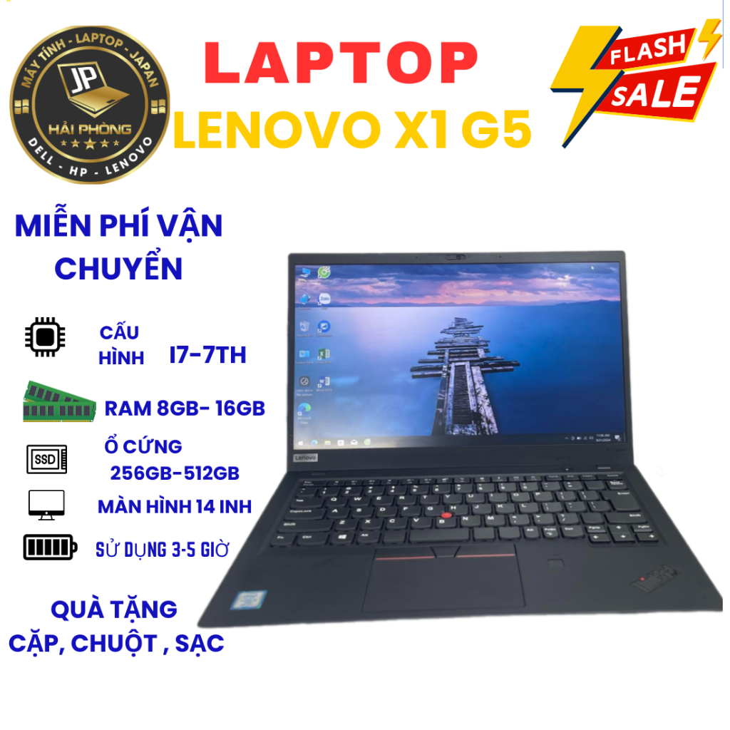 LAPTOP  Lenovo ThinkPad X1 Carbon Gen 5 (2017) – chiếc ultrabook doanh nhân mỏng nhẹ và mạnh mẽ.