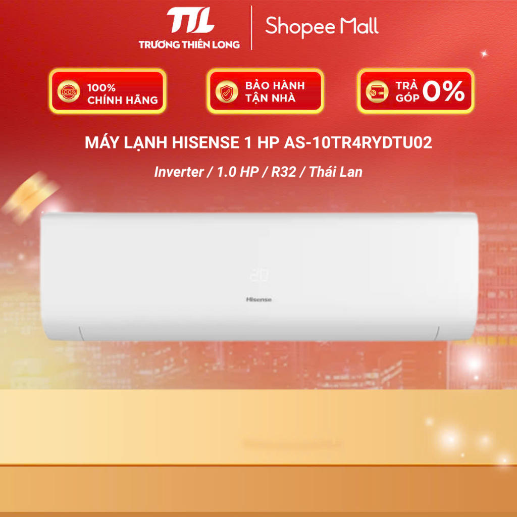 [Shopee - Lắp đặt 0Đ HN HCM] Máy Lạnh Hisense AS-10TR4RYDTU02 / AS-12TR4RYDTU00B / AS-18TW4RGATU00 / AS-24TR4RXB00