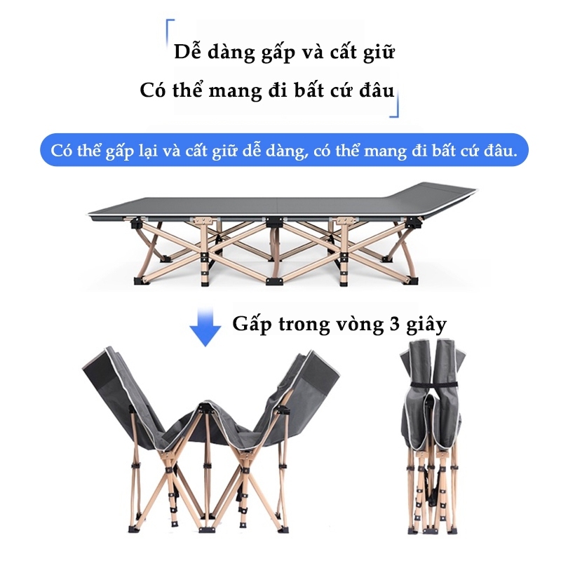 XUXU Giường Gấp Gọn Đa Năng  Khung Thép Chắc Chắn, Không Cần Lắp Ráp Xài Mọi Nơi | BigBuy360 - bigbuy360.vn
