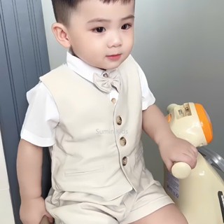  Vest công tử cho bé trai hàn quốc mặc thôi nôi đi tiệc từ ss đến 1 2 3 tuổi ND Kids 