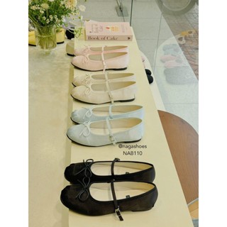 GIÀY BÚP BÊ NAGASHOES MŨI TRÒN ĐÍNH NƠ NAB110