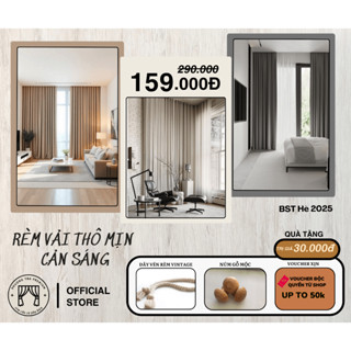Rèm cửa sổ vải thô mịn nhiều màu sắc vintage-trang trí phòng ngủ, văn phòng,spa - chống nắng, cách nhiệt-cản sáng tốt