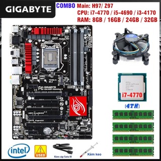 Combo Mainboard H97/Z97 + CPU i7 4770 + RAM 32GB/16GB/8GB + FAN + Keo tản nhiệt - Sản phẩm tháo máy