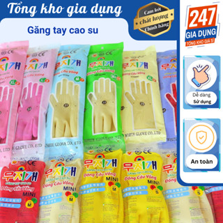 Combo 10 đôi găng tay cao su đông cầu vồng