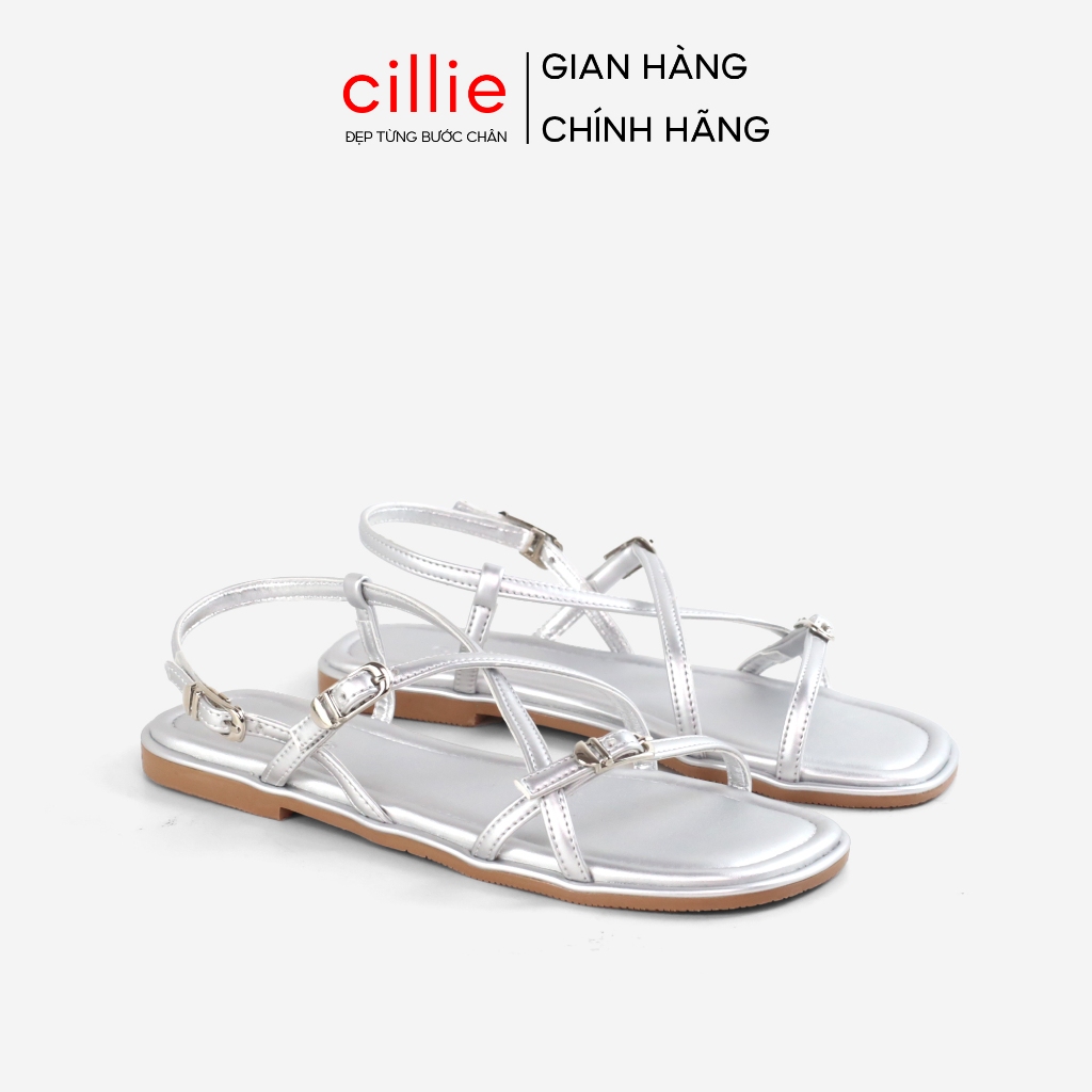 Dép Xăng Đan Đế Bệt Cillie Sandal Dây Nữ Đi Biển BST Hè 2025 SD44