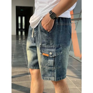Quần short jean nam túi hộp ELINO chất liệu jean cao cấp thoáng mát