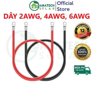 Dây nối bình acquy, pin lithium 2AWG 4AWG 6AWG, dây điện AWG siêu mềm, chịu nhiệt cao 200 độ C