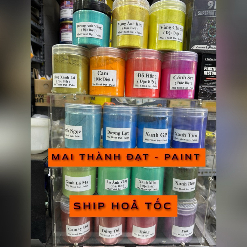 Bột Nhũ Camay Ánh Kim Pha Sơn, Epoxy Resin, Màu Vẽ ( Đóng lon tuỳ chọn )