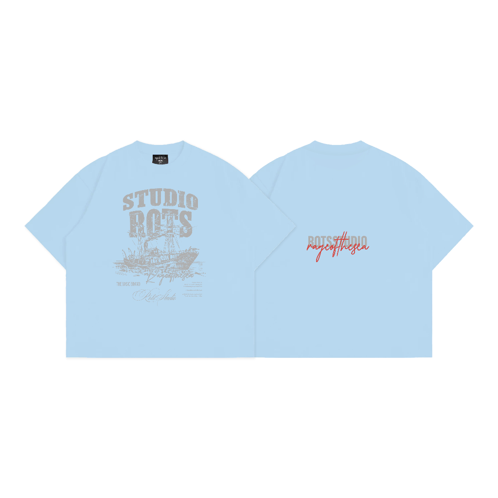 (TẶNG CARTON+PHẦN QUÀ)Áo Thun/T-shirt Cổ Tròn Unisex Form Âu Cotton 250GSM Rage Of The Sea (ROTS STUDIO)-"MY SEA" | BigBuy360 - bigbuy360.vn