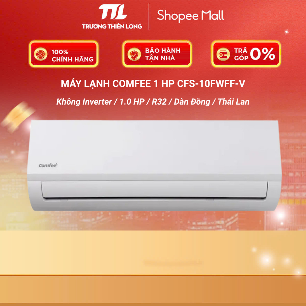 [Shopee - Lắp đặt 0Đ HN HCM] CFS-10FWFF-V 1 HP | CFS-13FWFF-V 1.5 HP - Máy Lạnh Comfee - Mono