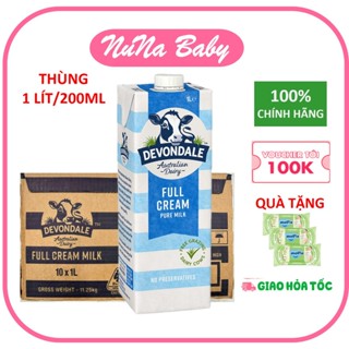 Thùng Sữa Tươi Nguyên Kem DEVONDALE 1L /200ML Nhập Từ Úc