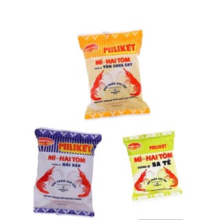 Thùng 30 gói Mì Miliket Hai tôm chua cay/ vị hải sản/ sa tế gói 75g
