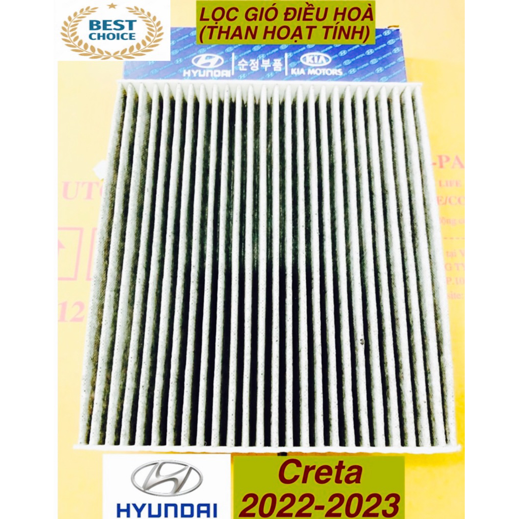 [Huyndai Creta 2022-2025] Lọc gió điều hoà than hoạt tính(Quà tặng) mã 97133-F2000, Stargazer