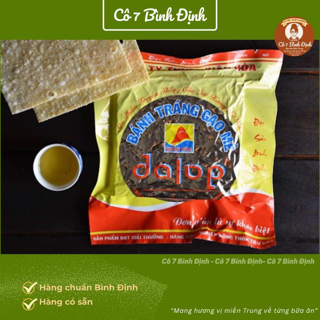 Bánh tráng gạo mè Dalop Bình Định nướng sẵn ( 4 cái/ bánh) - HÀNG DATE LUÔN MỚI