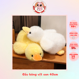Gấu bông vịt con size 40cm mẫu mới nhất 6/2025, vải lông kim chồn và gòn trắng cao cấp