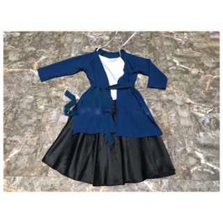 set áo tứ thân cho bé kèm khăn mỏ quạ