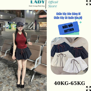 Chân Váy Xoe Dáng Ngắn Chất Kaki Chéo Quần Giả Váy Dáng Rộng Cạp Chun Màu Siêu Xinh Hàng QCL1