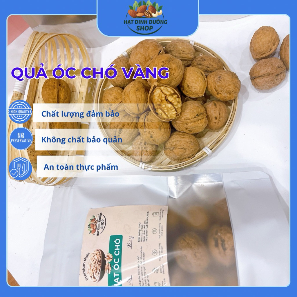 [Hàng Loại 1] 500G Quả Óc Chó Vàng Tự Nhiên Giàu Omega-3 – Ăn Vặt Bổ Dưỡng
