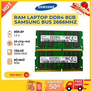 RAM Laptop Samsung DDR4 8GB Bus 2666 3200MHz - Hàng Mới 100% Chính Hãng, Cắm Là Chạy, Bảo Hành 12 Tháng