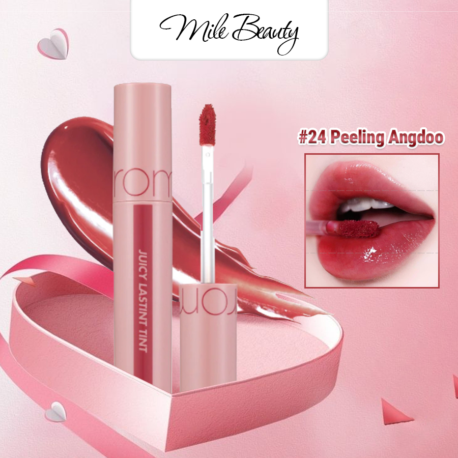 Son Romand Juicy Lasting Tint 24 Peeling Angdoo – Son Tint Hàn Quốc Màu Đỏ Mọng Mơ, Lì Bền Màu