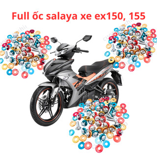  ốc titan salaya gr5 lắp xe exciter 155 150 lắp full dàn áo pô hộp xích chân gương yếm nắp nhớt yếm cuongtoshiro 