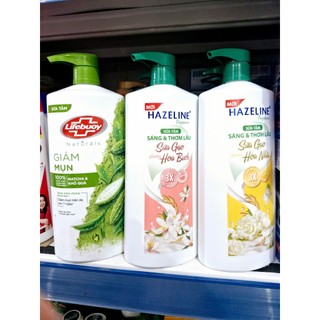 Sữa tắm sáng mịn  Hazeline chai 800g/ sữa Tắm Lifebuoy chai 800g