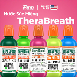 [BILL MỸ AIR] Nước súc miệng TheraBreath Dentist Formulated (Chai) - Công Thức Nha Sĩ, Hơi Thở Thơm Mát Lâu Dài
