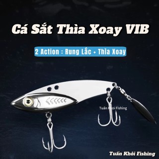 á Sắt Thìa Xoay BKK 7g–14g – Lure Hai Action Rung & Thìa Xoay Cực Nhạy Khi Câu Lóc, Chẽm, Nheo