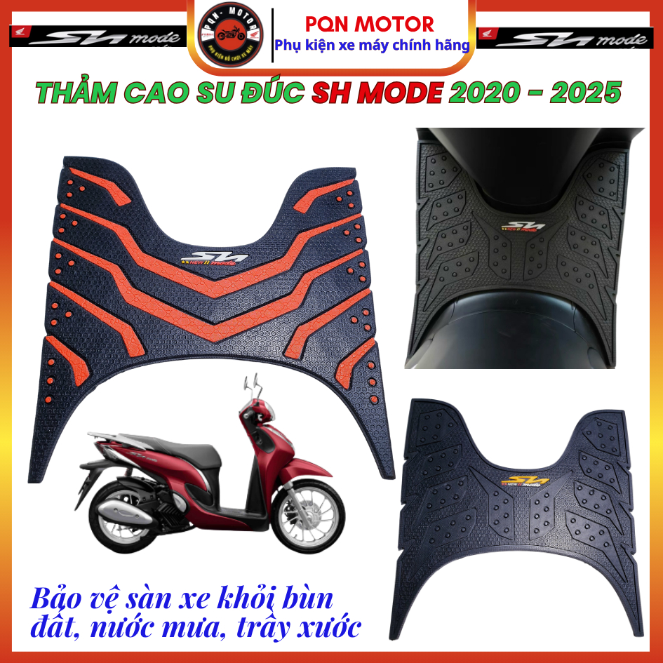 Thảm Để Chân SH Mode 2013–2025 – Thảm Lót Sàn Cao Su Đúc Dày, Chống Trượt, Gắn Chuẩn, Dễ Vệ Sinh